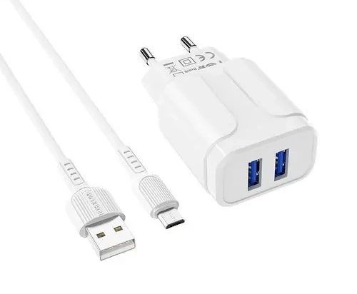 CHARGEUR USB 2.4A  + CÂBLE DE CHARGE MICRO USB