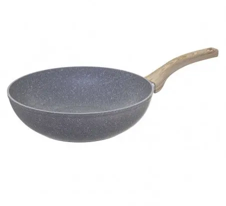WOK 28 CM GREY STONE
