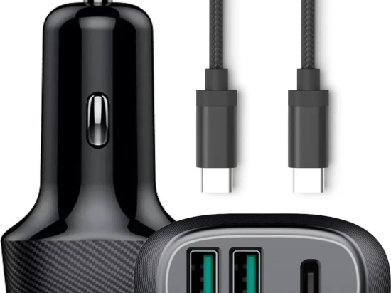 CHARGEUR DE VOITURE USB A + USB C 38W+CÂBLE TYPE C