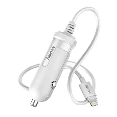 Hama Chargeur pour voiture, Lightning, 1A, blanc
