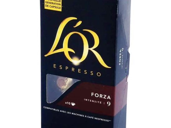 Paquet de 10 capsules café L'OR FORZA