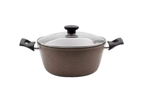 MARMITE 6L MCS GRANITE BROWN  SL.M-GOLD ET BLANC