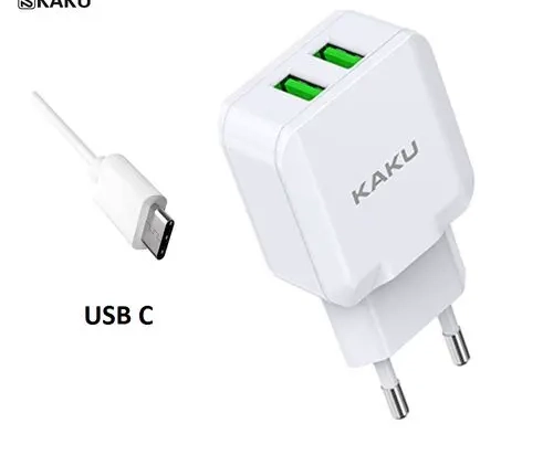 CHARGEUR USB 2.4A  + CÂBLE DE CHARGE TYPE C