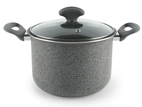 MARMITE  22 CM AVEC COUVERCLE EN VERRE  GREYSTONE