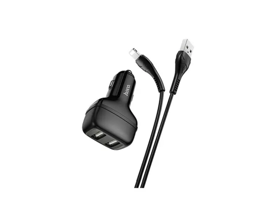 CHARGEUR DE VOITURE 2 USB 2.4A + CÂBLE LIGHTNING