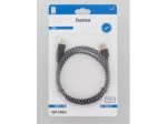 Câble Hama USB-C, USB 2,0, doré, textile, 1,50 m,