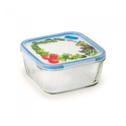 Container verre carre decore 0.8L 10001 Snipslock 