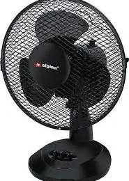 Ventilateur de table 23cm noir Alpina