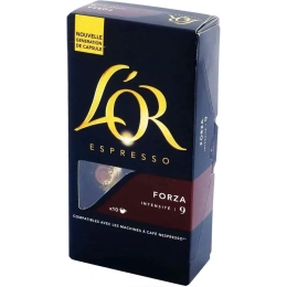 Paquet de 10 capsules café L'OR FORZA