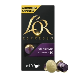 Paquet de 10 capsules café L'OR SUPREMO 